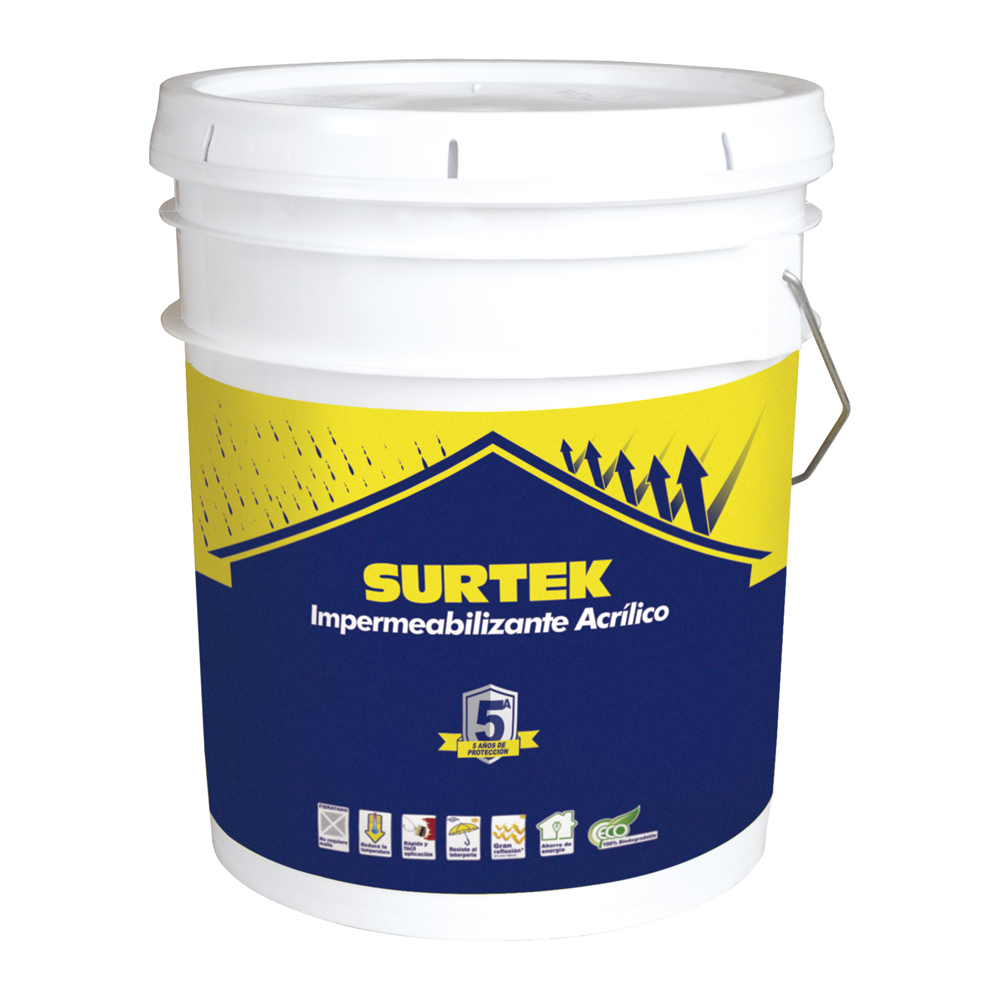 Cubeta de impermeabilizante 19 Lt color blanco con protección de 5 años