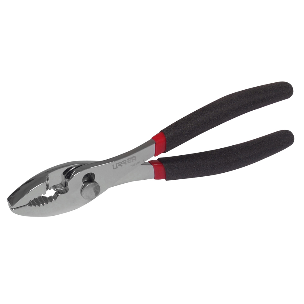 Pinza para mecánico con mango rubber grip y botón de ajuste de 6-3/8"