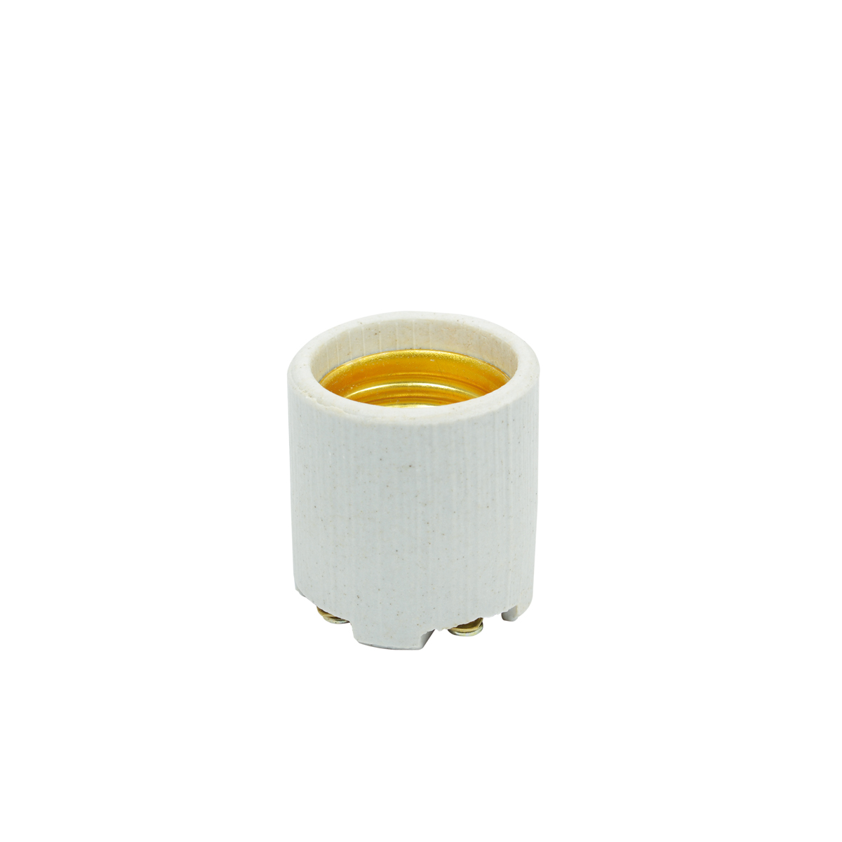 Portalámpara sencilla de porcelana 3.5 cm, color blanco