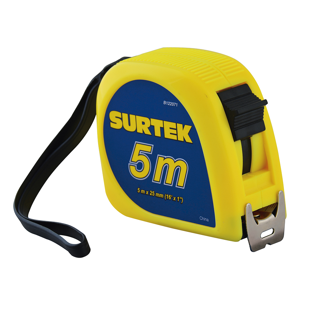 Flexómetro con carcasa de plástico invencible 5 m x 25 mm