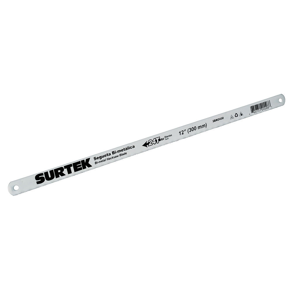 Segueta bimetálica de 12", 24 DPP, 50 piezas