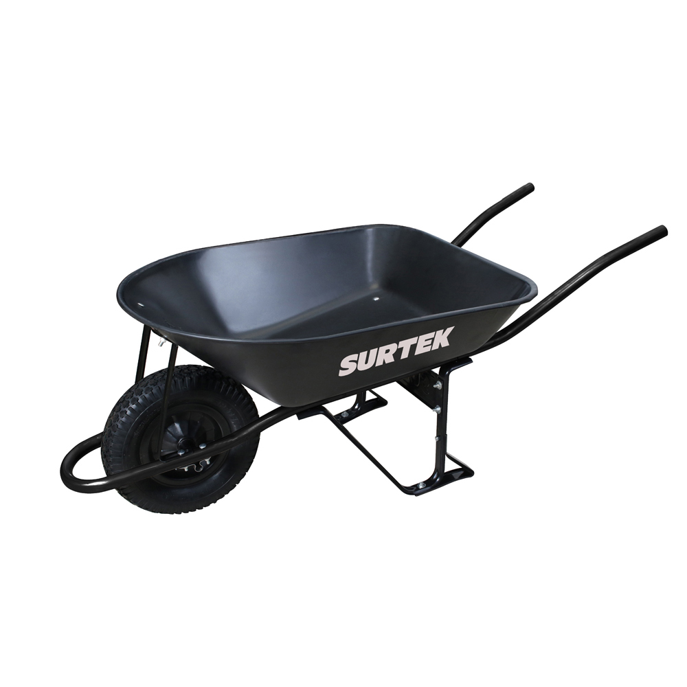 Carretilla reforzada con bastidor metálico 5.5 Ft3 llanta neumática reforzada de 4 capas