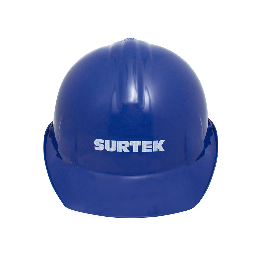 Casco de seguridad con ajuste de intervalos de 4 puntos, clase E, tipo 1, color azul