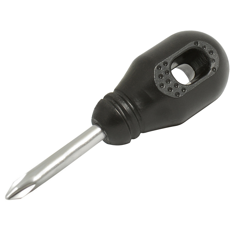 Destornillador con mango negro, tipo trompo punta Phillips #2 x 1-3/8"