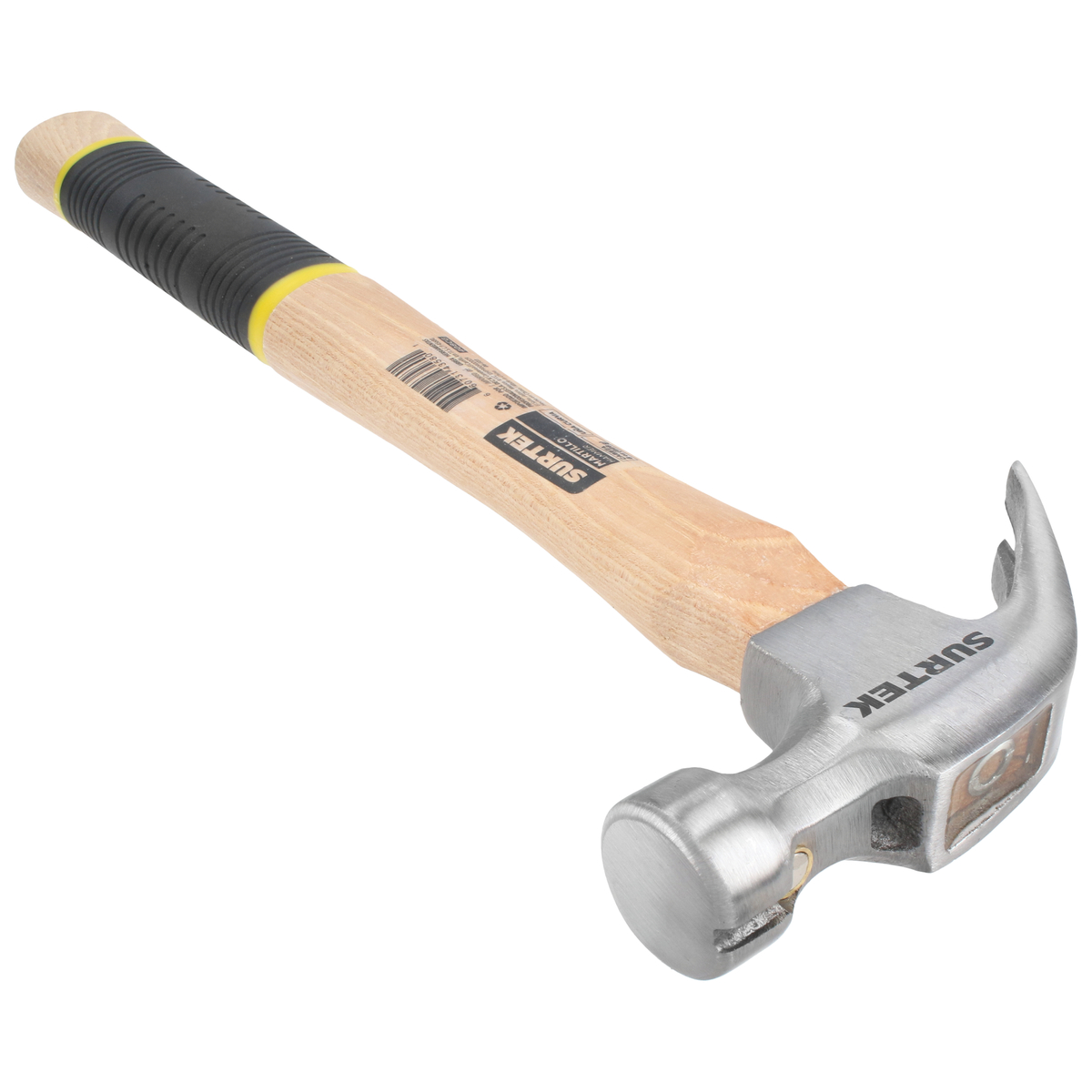 Martillo de uña curva pulido con mango de madera 10-15/64", 8 oz