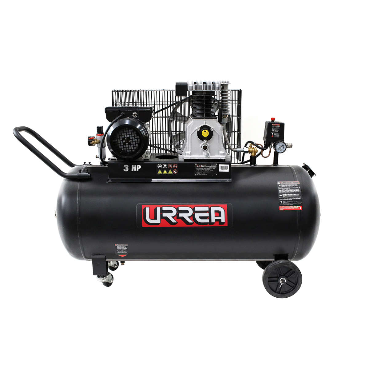 Compresor de aire eléctrico lubricado 200 Lt, 3 HP, 127 V