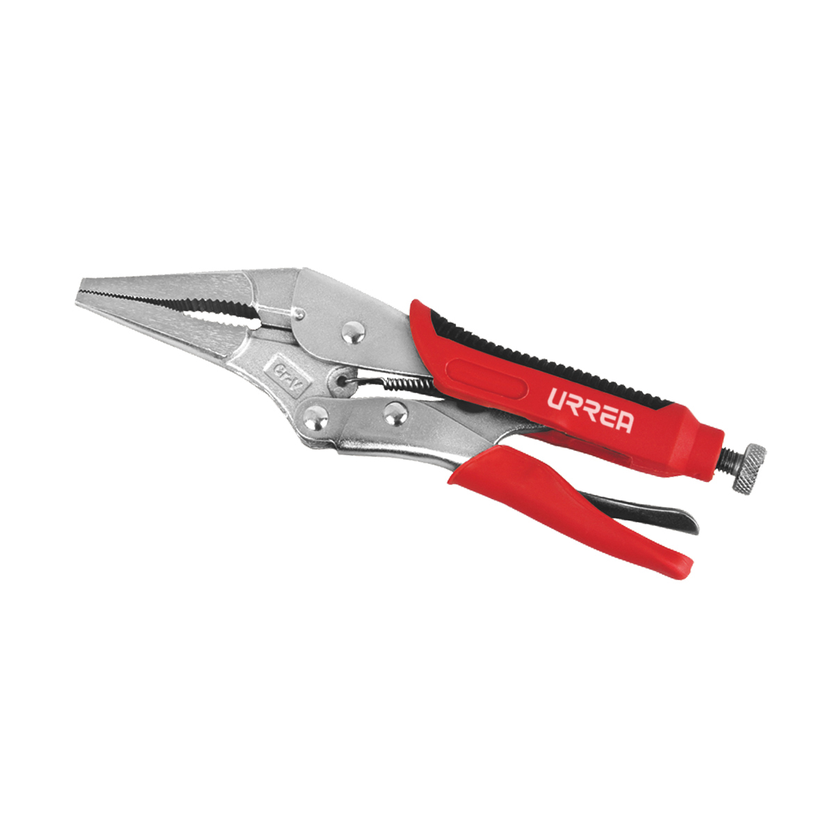 Pinza de presión con mango bimaterial nariz larga de 6"