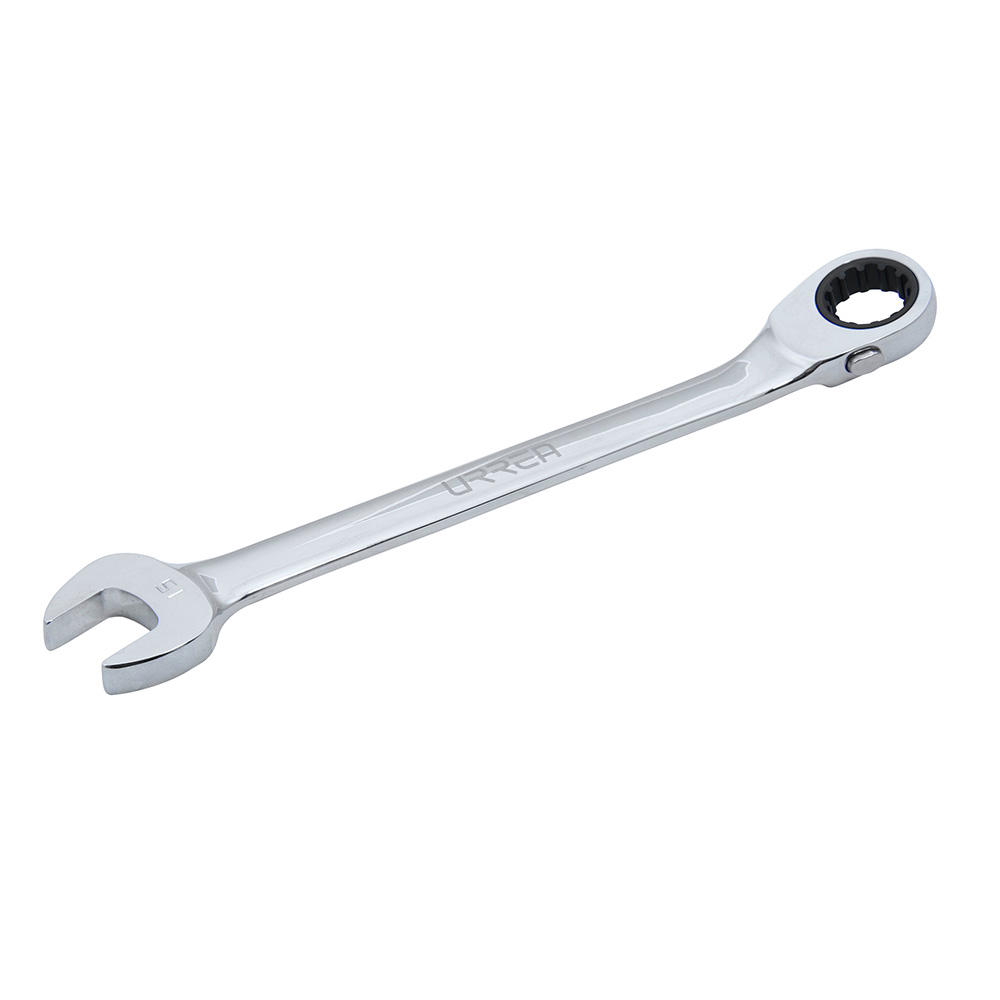 Llave combinada pulido espejo de matraca spline reversible métrica, 15 mm