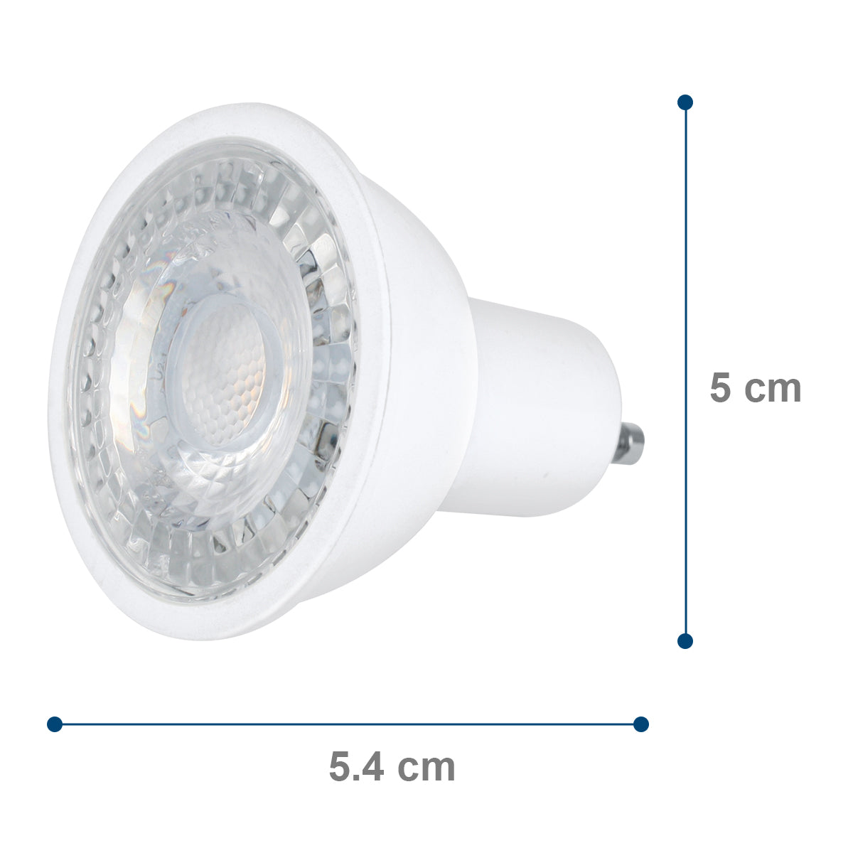 Foco LED MR16 5W luz blanca - 127V/GU10, caja color
