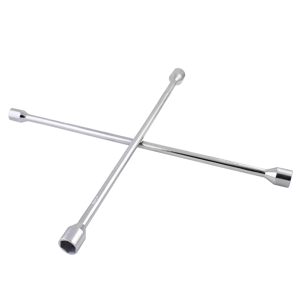 Llave de cruz cromada para minibús y camioneta doble rodado 7/8" a 1,"26"