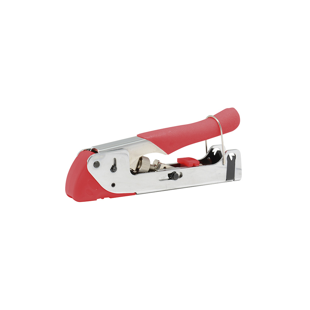 Ponchadora para conectores F, BNC, RCA, con cable coaxial, 6-7/64"