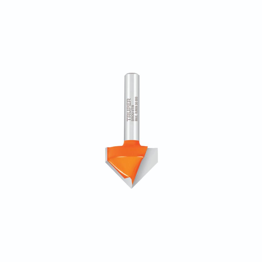 Broca para router, corte en 'V', 7/8', TRUPER