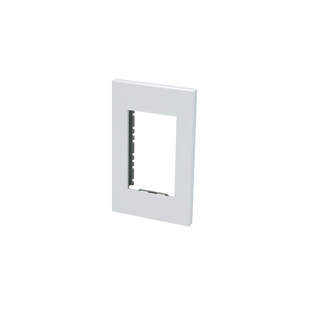 Placa 1 módulo 1/1, línea Premium, color blanco