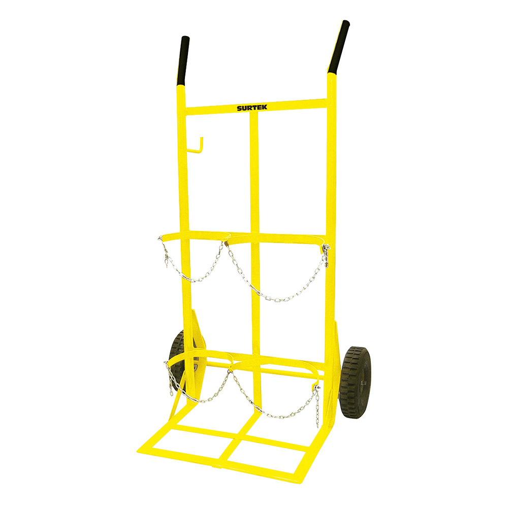 Diablo para cilindros o tanques con llanta neumática 16", capacidad 2 cilindro