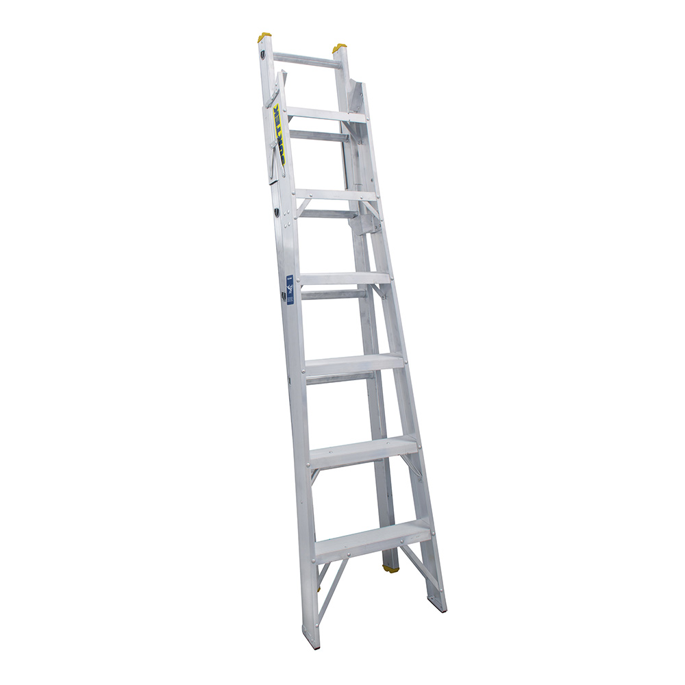 Escalera convertible tipo II de aluminio con 15 peldaños