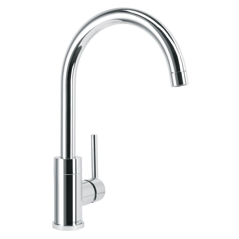 Monomando cromo cuello alto para fregadero, FOSET ELEMENT
