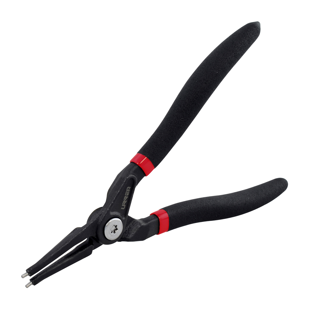 Pinza para anillos de retención con mango de vinil forjadas tipo externo ángulo de 0°