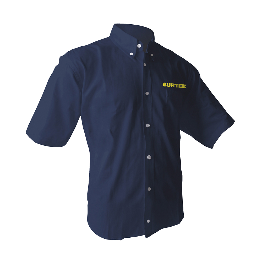 Camisa de manga corta para caballero, color azul talla XL